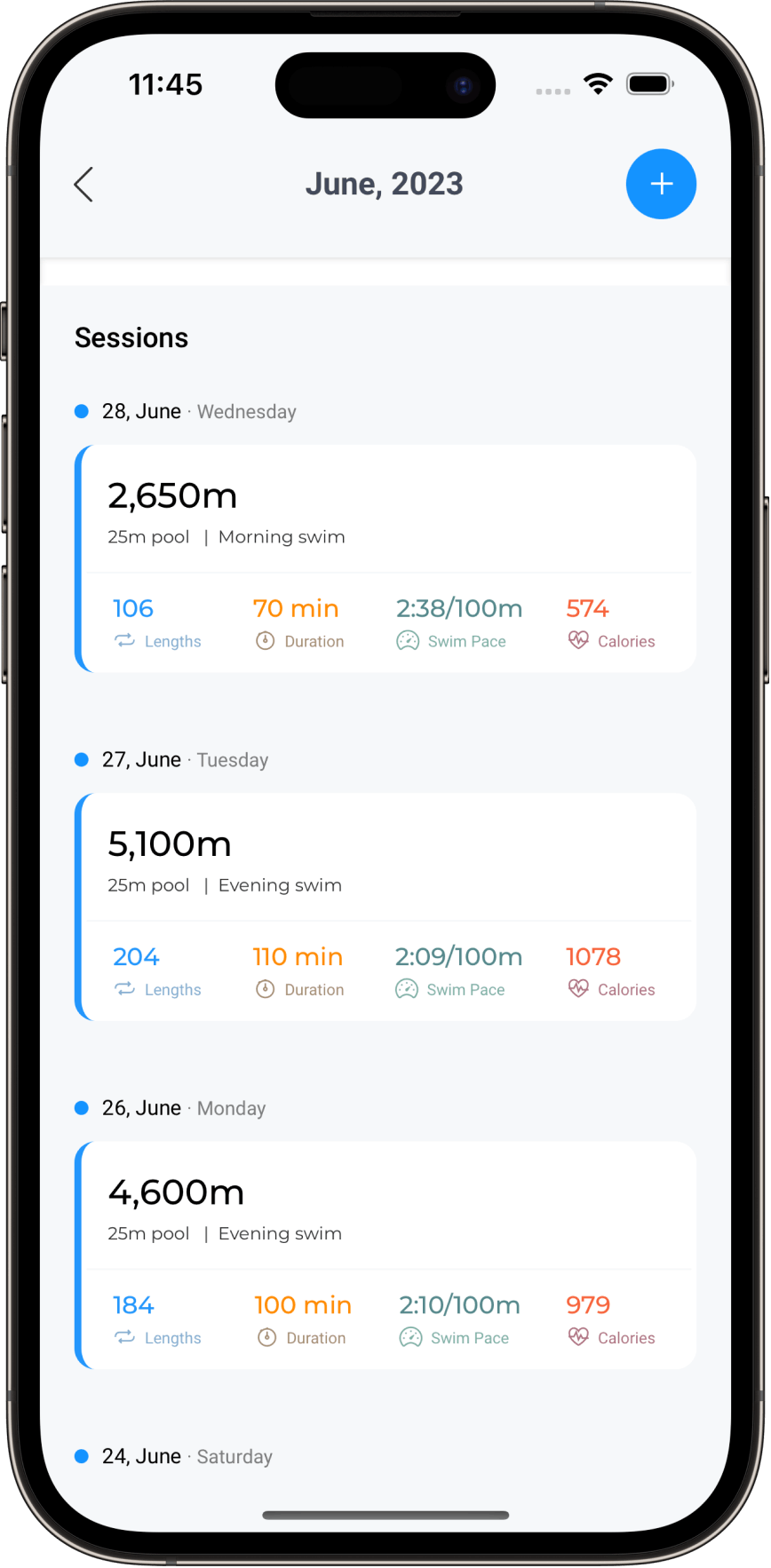 App screenshot of Calorie Calculator page